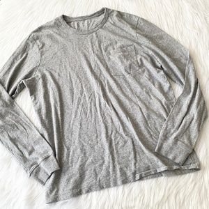 J.Crew Mens Grey Long Sleeve Top